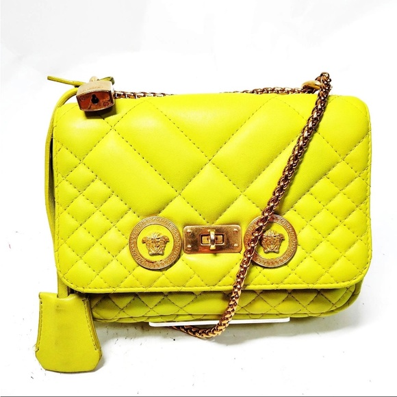 VERSACE Leather Quilted Shoulder Bag in EUC - Picture 1 of 9